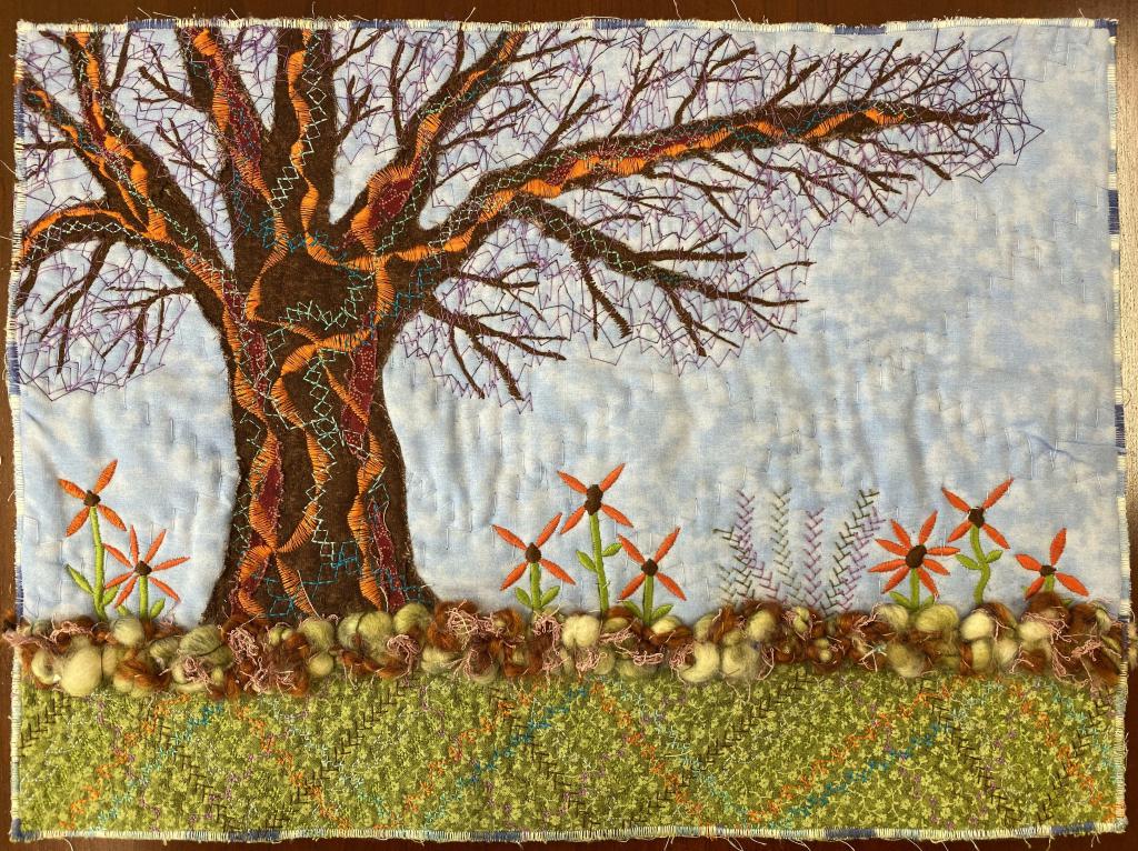 Decorative quilted trees